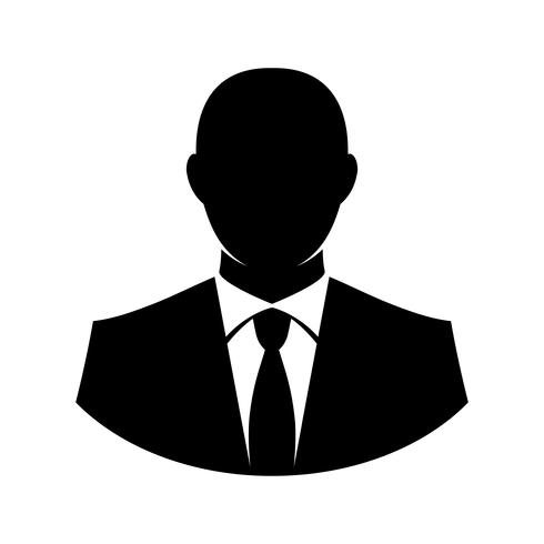 businessman in suit head vector icon